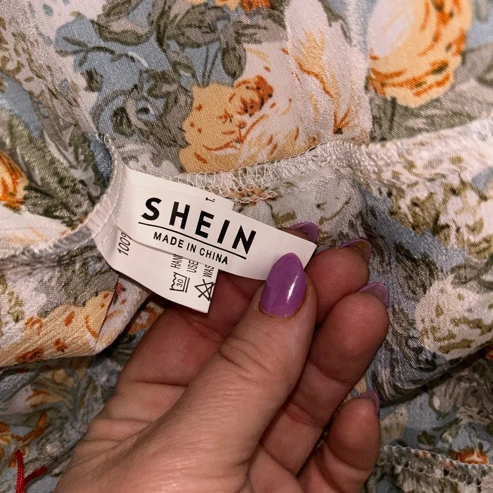 SHEIN ruffle blue